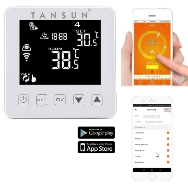 Tansun Efficacité 600 Panneau de chauffage infrarouge, y compris le thermostat