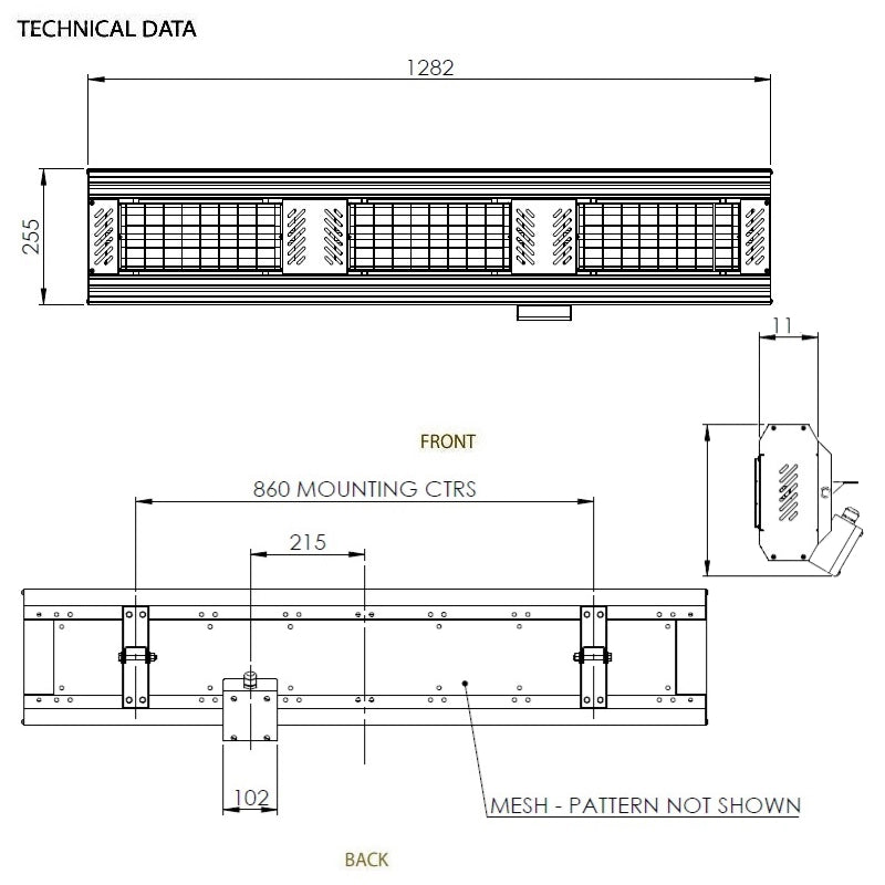 Infrared Heater Tansun Apollo 3 x 1.5 kW side by side