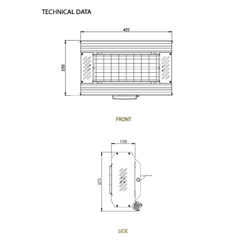 Promiennik podczerwieni Tansun Apollo Blow Małe 1,5 kW