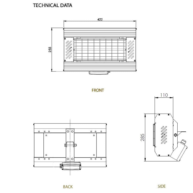 Pacchetto di start-clear immediato: TANSUN riscaldatore a infrarossi Apollo 2 kW con dimmer