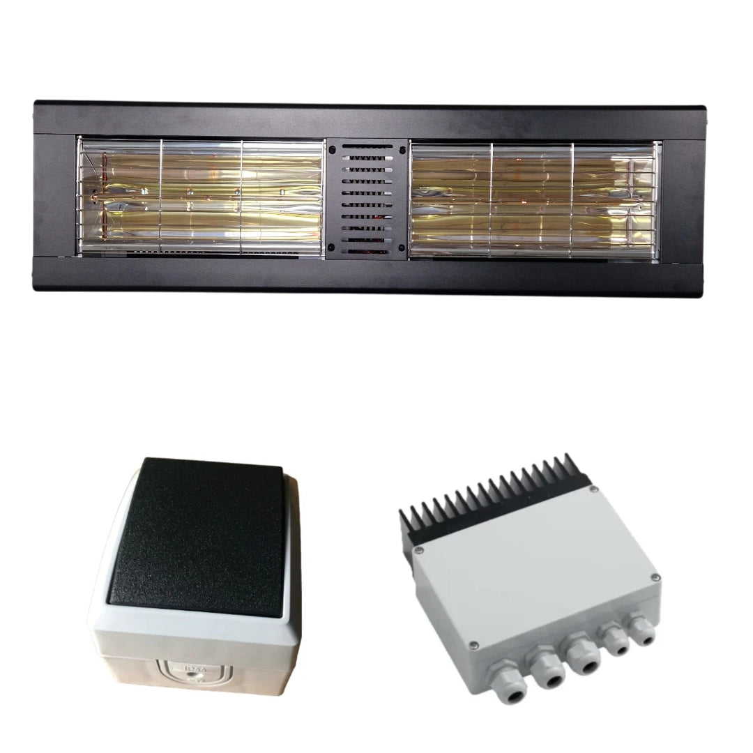 Infrarotheizstrahler TEL Forza Double 3KW mit Dimmer für Industrie, Logistik, Werkstatt