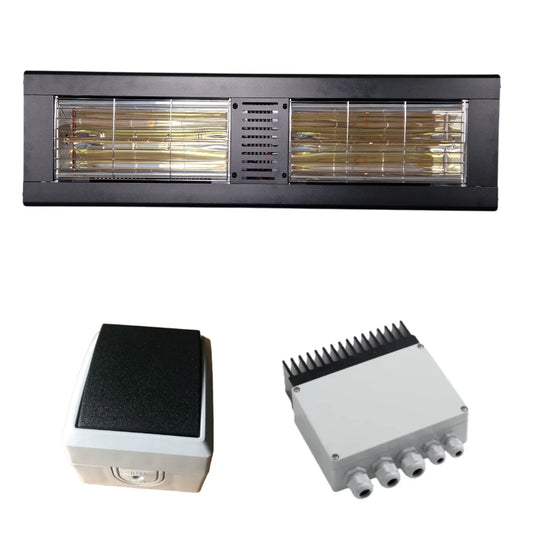 TEL Forza Double 3KW infrared heater with dimmer for industrial, logistics, and workshop use