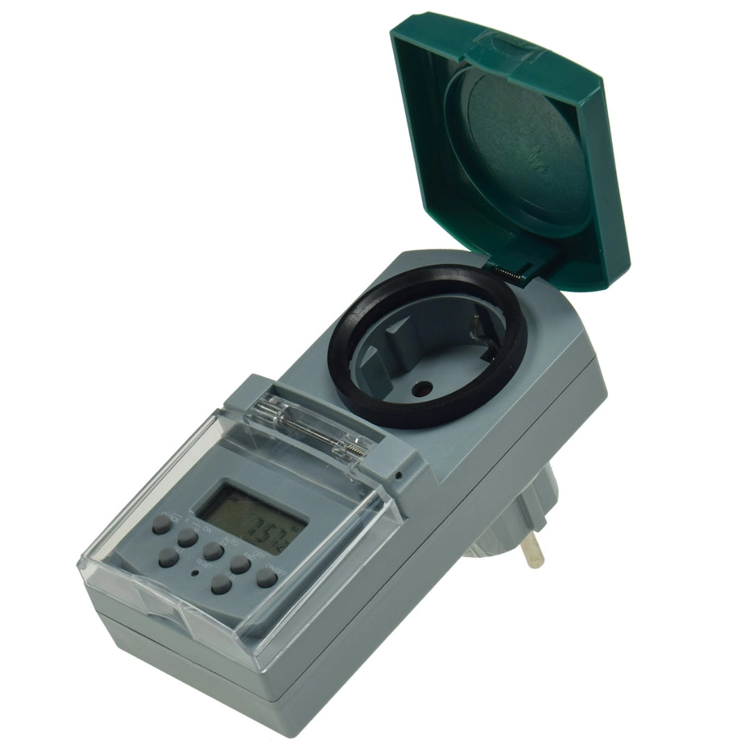 Temporizador digital semanal para interior y exterior – Control preciso de dispositivos eléctricos