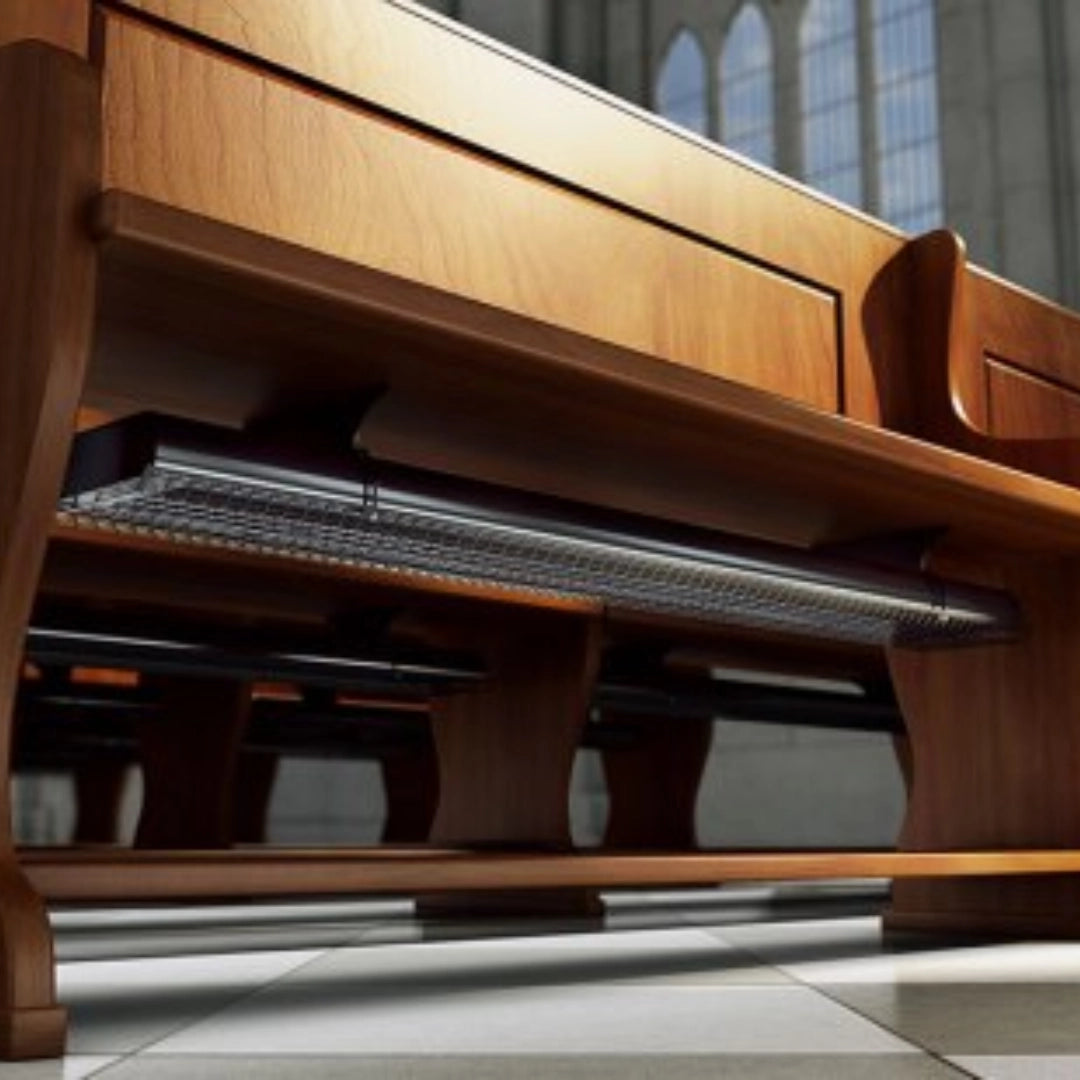 ECOSUN CH Kirchenbankheizung – Diskrete Infrarot-Wärme für sakrale Räume