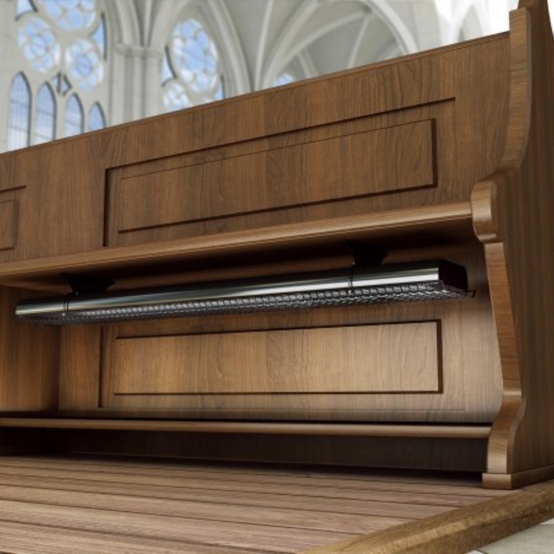 ECOSUN CH Kirchenbankheizung – Diskrete Infrarot-Wärme für sakrale Räume