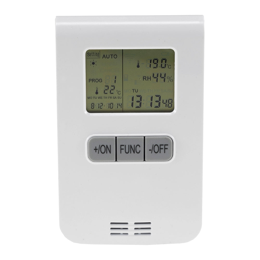 Set termostato wireless con presa | Programmabile | 8 programmi riscaldamento/raffreddamento | 2300W