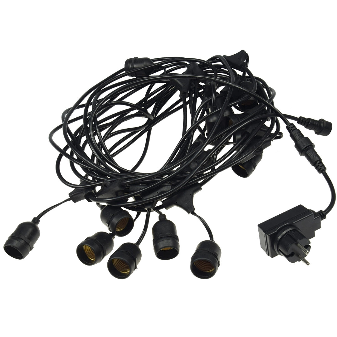 Guirnalda de luces para jardín cervecero con lámparas LED de filamento – Iluminación ambiental para exteriores