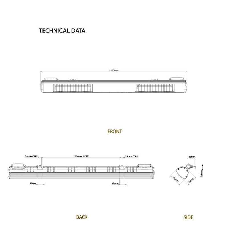 Infrared Heater Tansun Rio Grande Double IP 2 x 1.5 kW