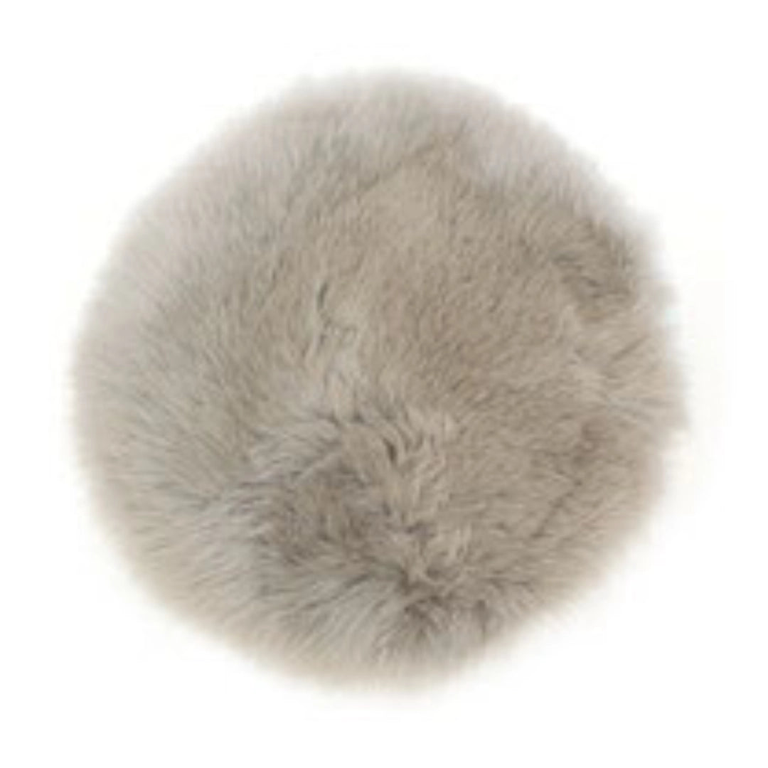 Peaux d'assise rondes (Ø env. 34 cm) – véritables coussins d'assise en peau d'agneau pour chaise, banc et restauration