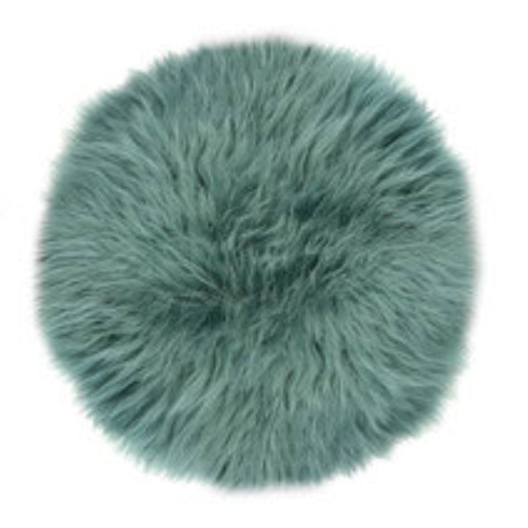 Peaux d'assise rondes (Ø env. 34 cm) – véritables coussins d'assise en peau d'agneau pour chaise, banc et restauration