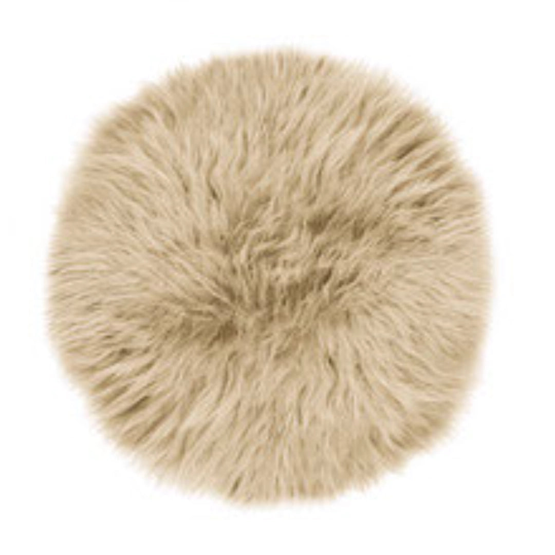 Peaux d'assise rondes (Ø env. 34 cm) – véritables coussins d'assise en peau d'agneau pour chaise, banc et restauration