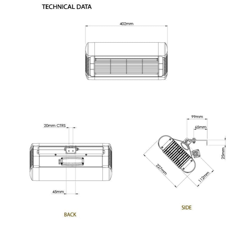 Infrared Heater Tansun Sorrento 1.5 kW IP