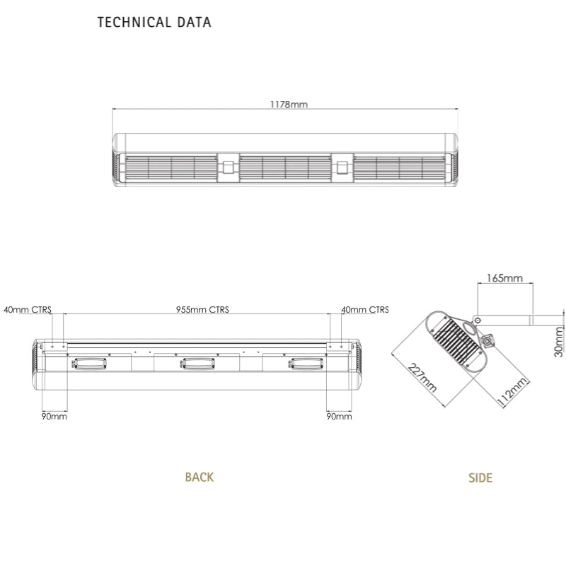 Promiennik podczerwieni Tansun Sorrento 3 x 1,5 kW Triple - IP