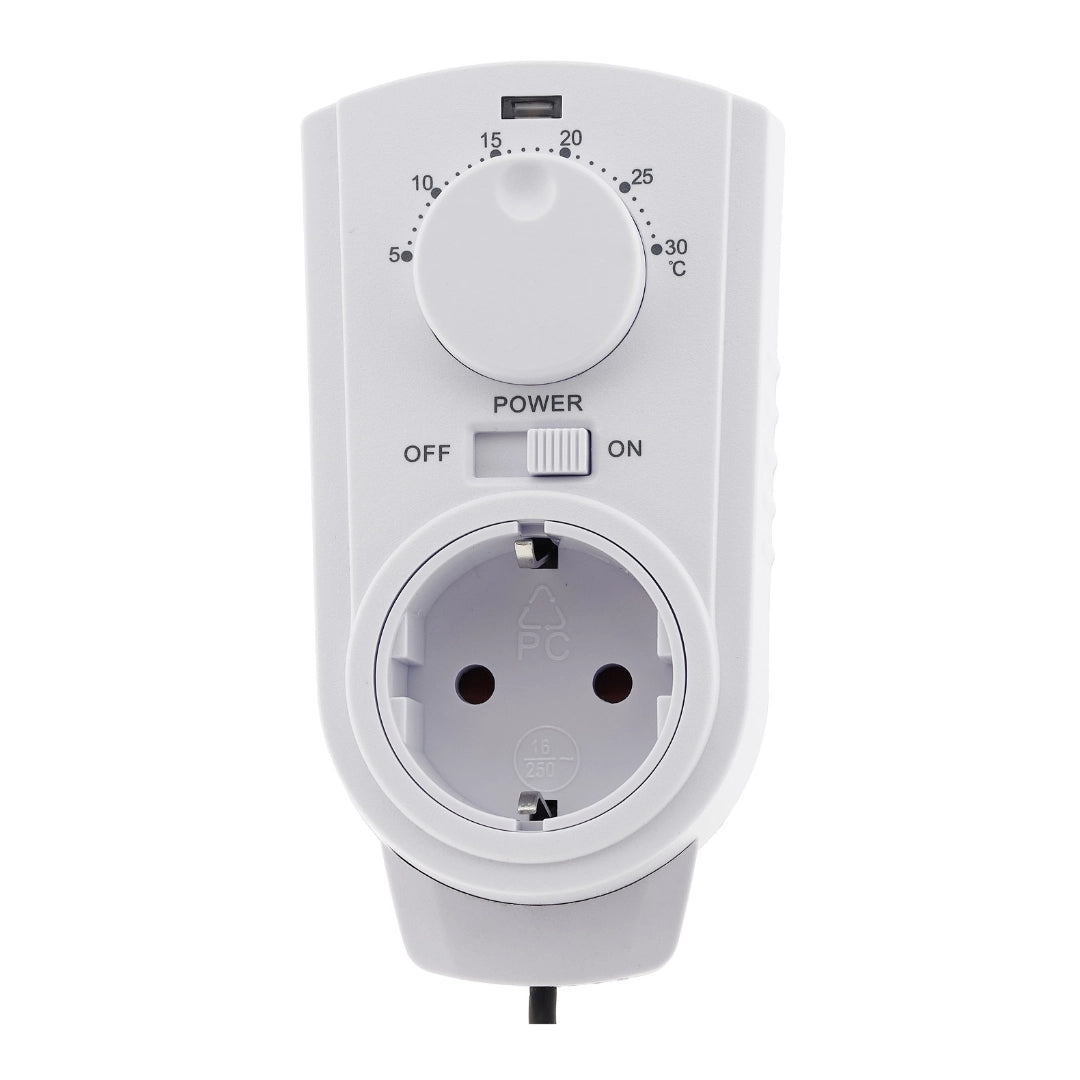 Termostat do gniazdka z zewnętrznym czujnikiem temperatury – Precyzyjna regulacja temperatury dla ogrzewania i chłodzenia